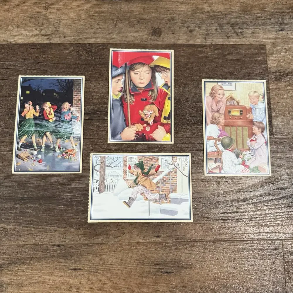 Vintage 1996 American Girls Collection Molly Postcards Hula Bottlecaps Christmas